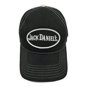Jack Daniels Logo Embroidered Mesh Snapback Cap Trucker Baseball Whiskey Hat
